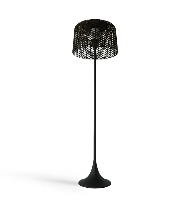 Outdoor Solar Floor Lamp- Black_1