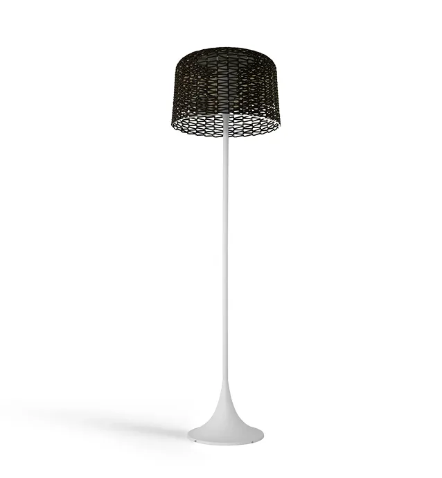 Outdoor Solar Floor Lamp- White_1