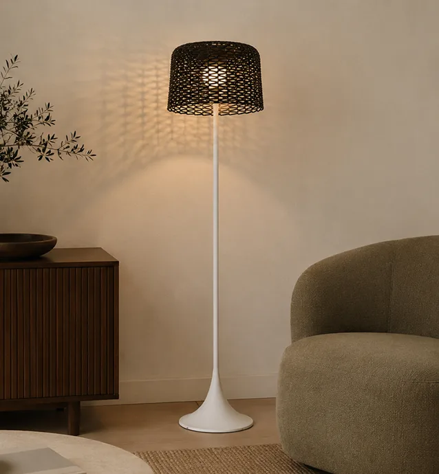 Outdoor Solar Floor Lamp- White_2