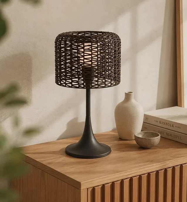 Outdoor Solar Table Lamp - BLACK_2